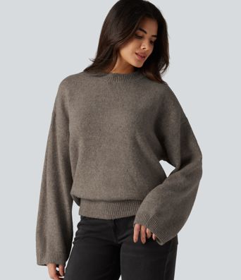 Stand Collar Long Sleeve Work Sweater Stand Collar Long Sleeve Work Sweater