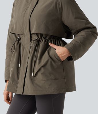 Hooded Long Sleeve Casual Padded Jacket with Pockets