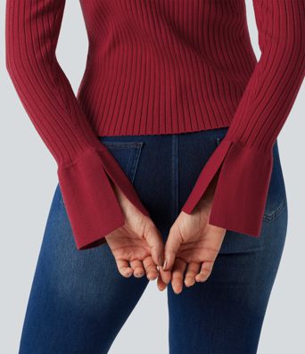 V Neck Long Sleeve Work Cardigan