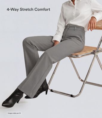 Pantalon tailleur Halara Flex™ DayStretch coupe droite taille haute avec poches
