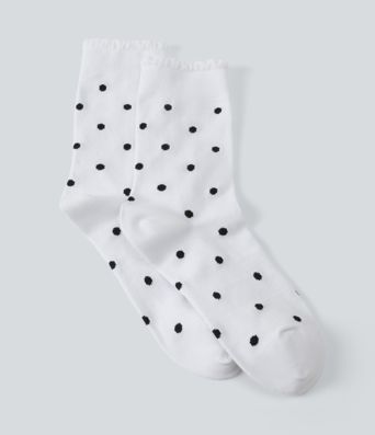 Polka Dot Casual Crew Socks