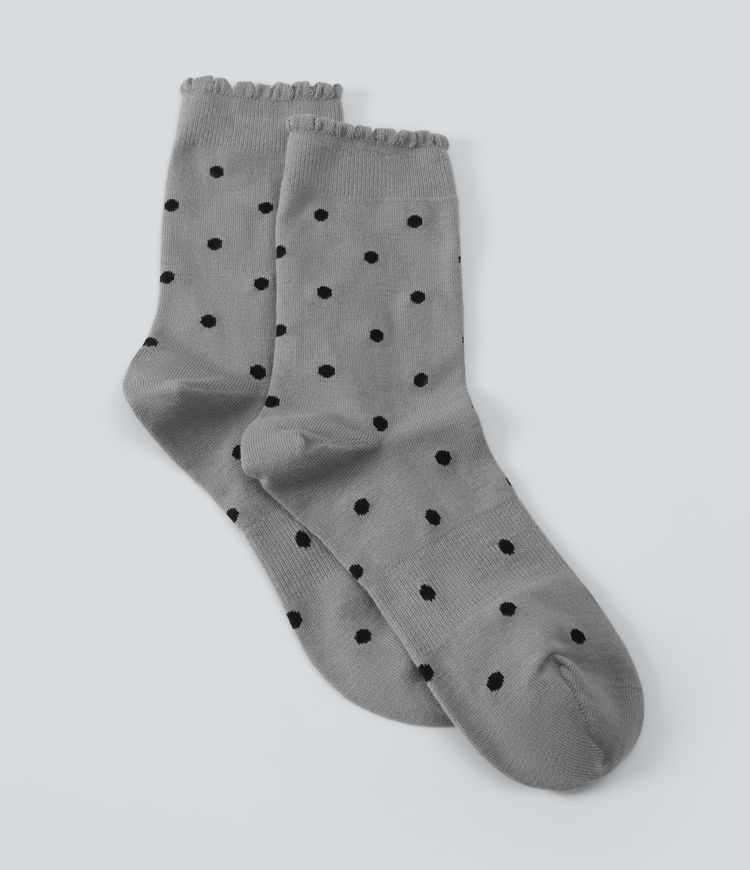 Chaussettes mi-mollet décontractées à pois Chaussettes mi-mollet décontractées à pois