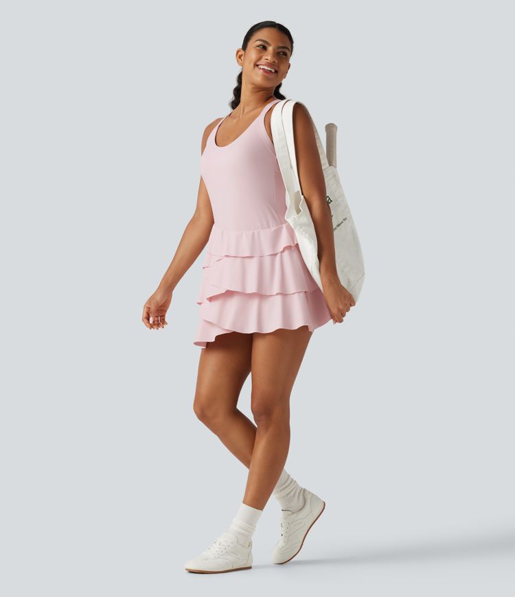 Robe-short de tennis SoftlyZero™ Airy effet frais InstantCool mini à volants superposés avec coussinets amovibles et poches, accès facile Easy Peasy Robe-short de tennis SoftlyZero™ Airy effet frais InstantCool mini à volants superposés avec coussinets amovibles et poches, accès facile Easy Peasy