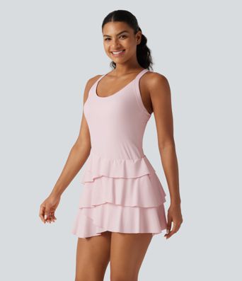 Robe-short de tennis SoftlyZero™ Airy effet frais InstantCool mini à volants superposés avec coussinets amovibles et poches, accès facile Easy Peasy Robe-short de tennis SoftlyZero™ Airy effet frais InstantCool mini à volants superposés avec coussinets amovibles et poches, accès facile Easy Peasy