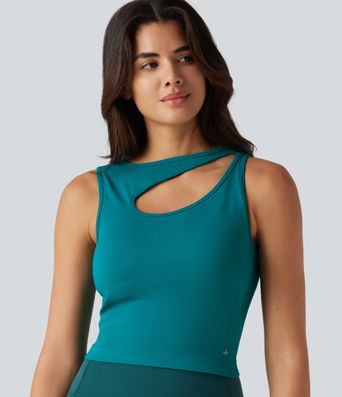 OneForm Seamless Flow Cut Out Built-in Bra Yoga Tank Top OneForm Seamless Flow Cut Out Built-in Bra Yoga Tank Top
