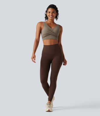 Halara UltraSculpt™ Medium Support Built-in Bra Crossover Running Sports Bra