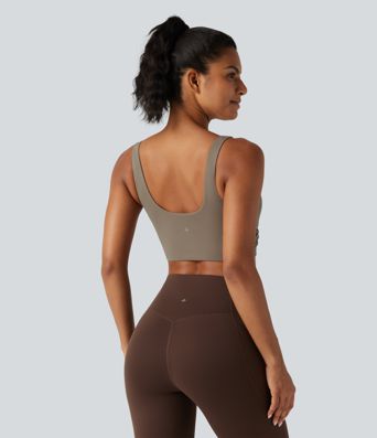 Halara UltraSculpt™ Medium Support Built-in Bra Crossover Running Sports Bra