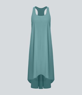 Robe décontractée mi-longue Breezeful™ dos nageur poche latérale fluide asymétrique séchage rapide A-C Robe décontractée mi-longue Breezeful™ dos nageur poche latérale fluide asymétrique séchage rapide A-C
