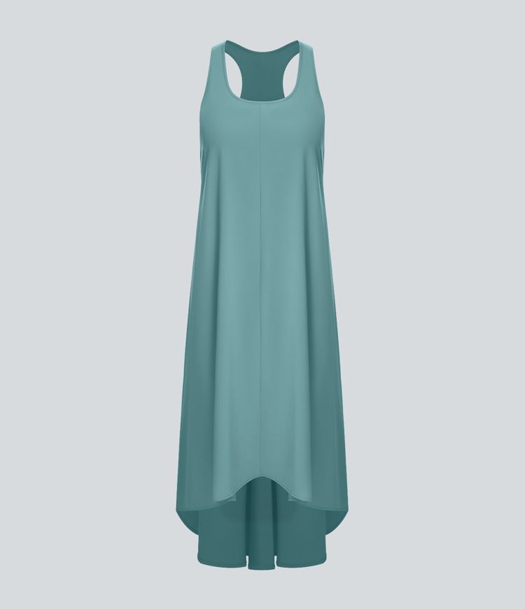 Robe décontractée mi-longue Breezeful™ dos nageur poche latérale fluide asymétrique séchage rapide A-C Robe décontractée mi-longue Breezeful™ dos nageur poche latérale fluide asymétrique séchage rapide A-C