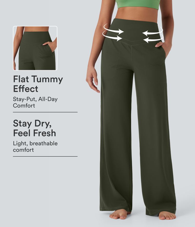 Halara UltraSculpt™ High Waisted Tummy Control Straight Leg Yoga Pants with Pockets Halara UltraSculpt™ High Waisted Tummy Control Straight Leg Yoga Pants with Pockets