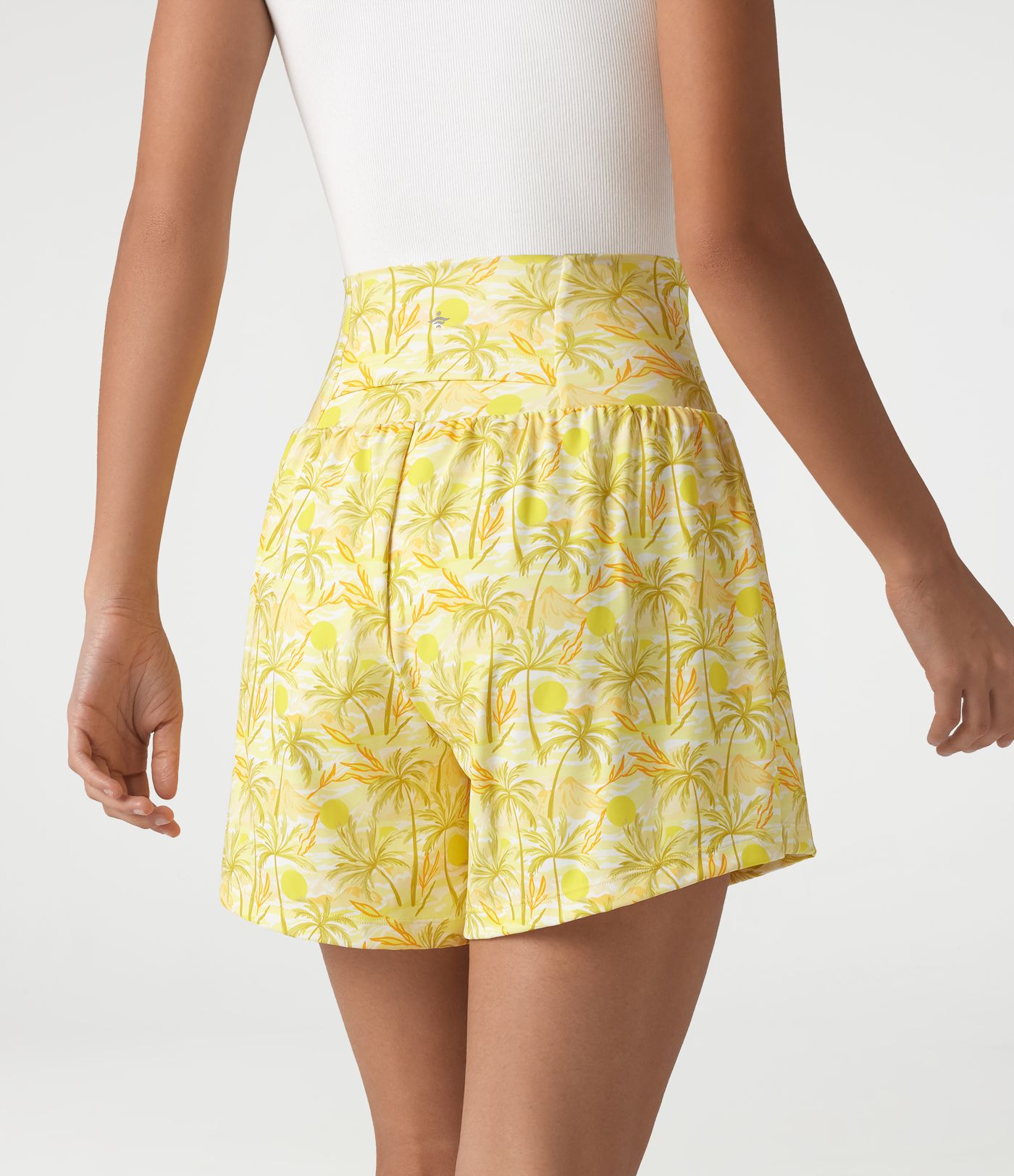 Short hawaïen 2 en 1 taille haute 12,5 cm avec poches Short hawaïen 2 en 1 taille haute 12,5 cm avec poches