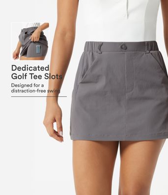 Mid Rise 2-in-1 Mini Golf Skirt with Pockets-Golf Tee