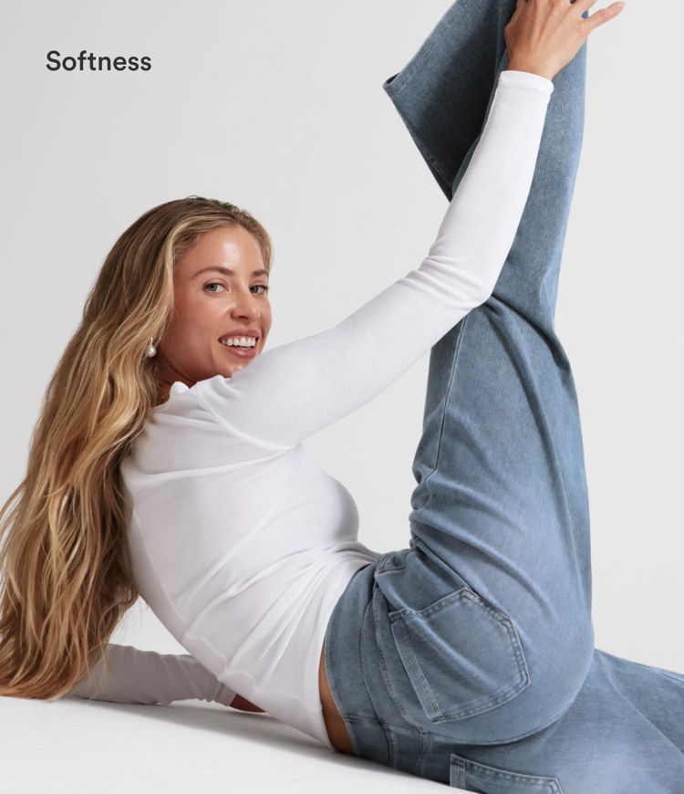 Halara Flex™ lässige Cargo-Jeans, mittelhoher Bund, gerades Bein, mit Taschen Halara Flex™ lässige Cargo-Jeans, mittelhoher Bund, gerades Bein, mit Taschen