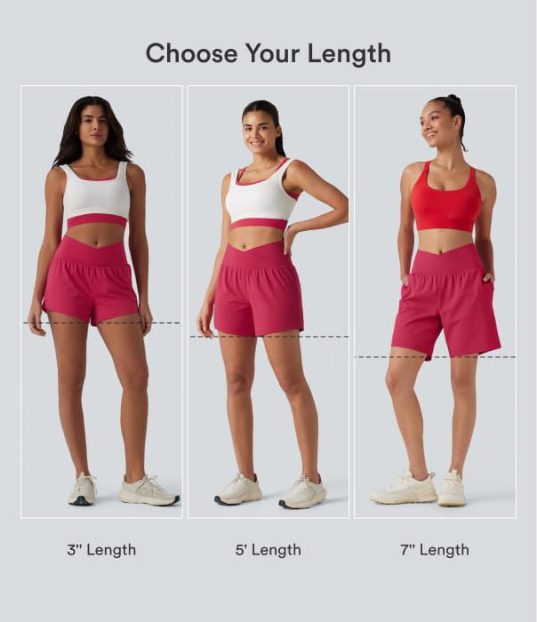 SoftlyZero™ Airy Crossover High Waisted 2-in-1 InstantCool Yoga Shorts 5'' with Pockets SoftlyZero™ Airy Crossover High Waisted 2-in-1 InstantCool Yoga Shorts 5'' with Pockets