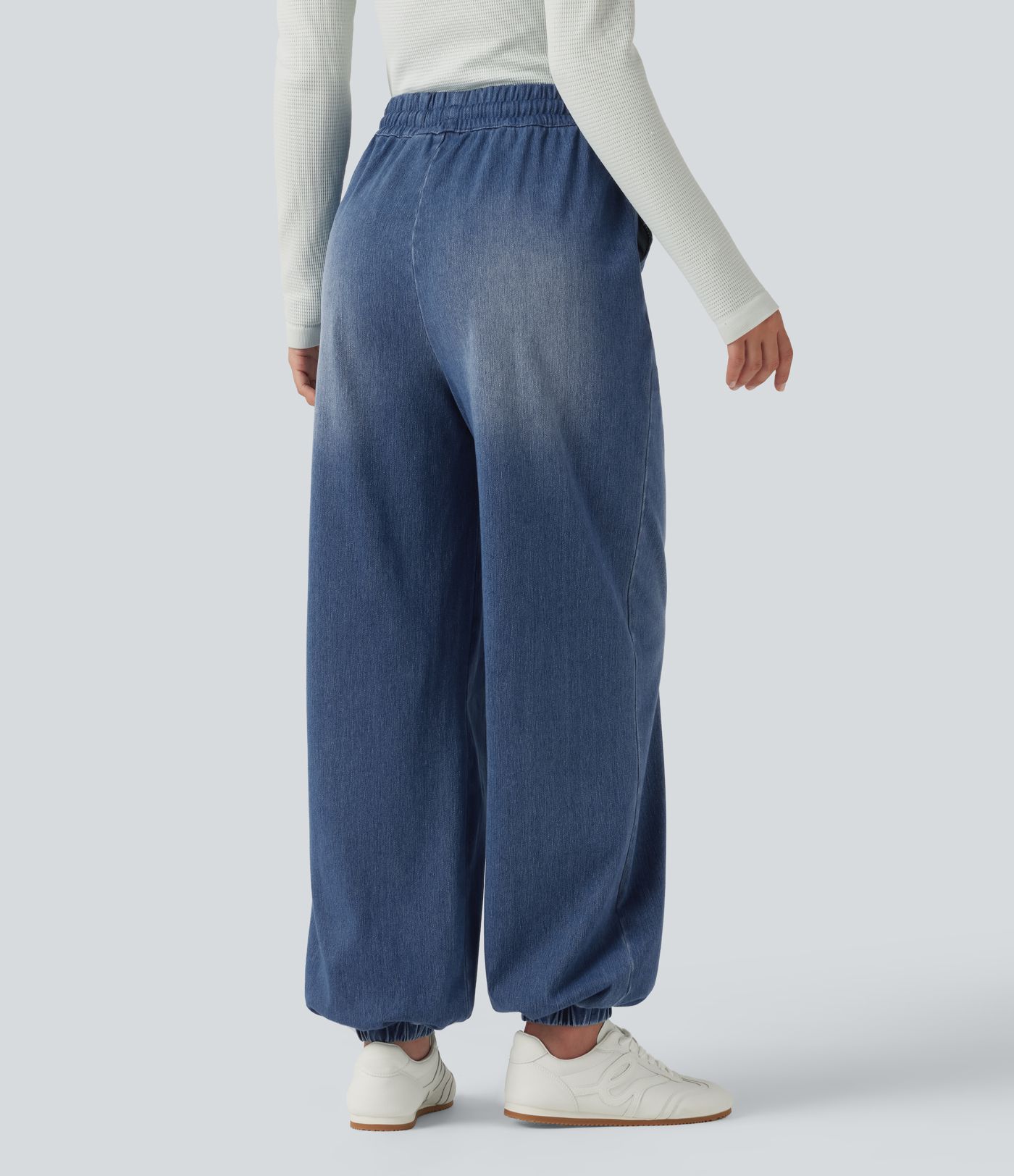 Halara Flex™ High Waisted Drawstring Denim Casual Joggers with Pockets