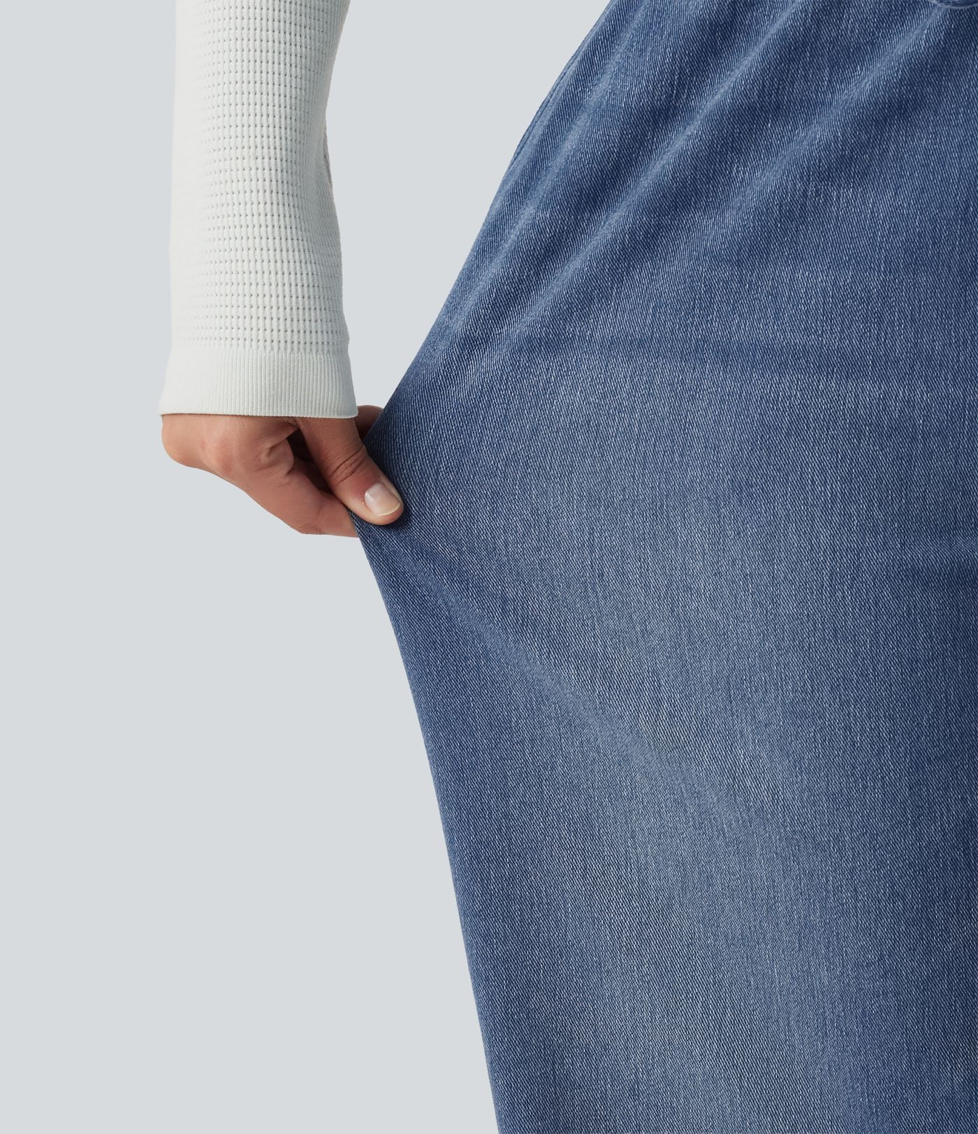 Halara Flex™ High Waisted Drawstring Denim Casual Joggers with Pockets