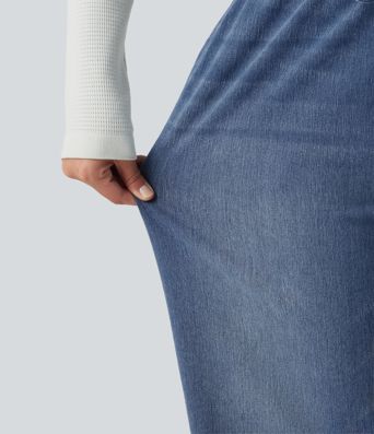Halara Flex™ High Waisted Drawstring Denim Casual Joggers with Pockets
