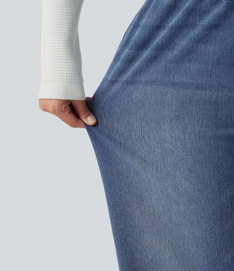 Halara Flex™ High Waisted Drawstring Denim Casual Joggers with Pockets