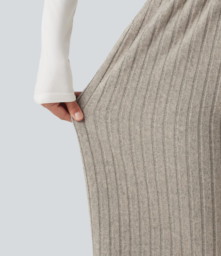 High Waisted Drawstring Baggy Casual Pants with Pockets High Waisted Drawstring Baggy Casual Pants with Pockets