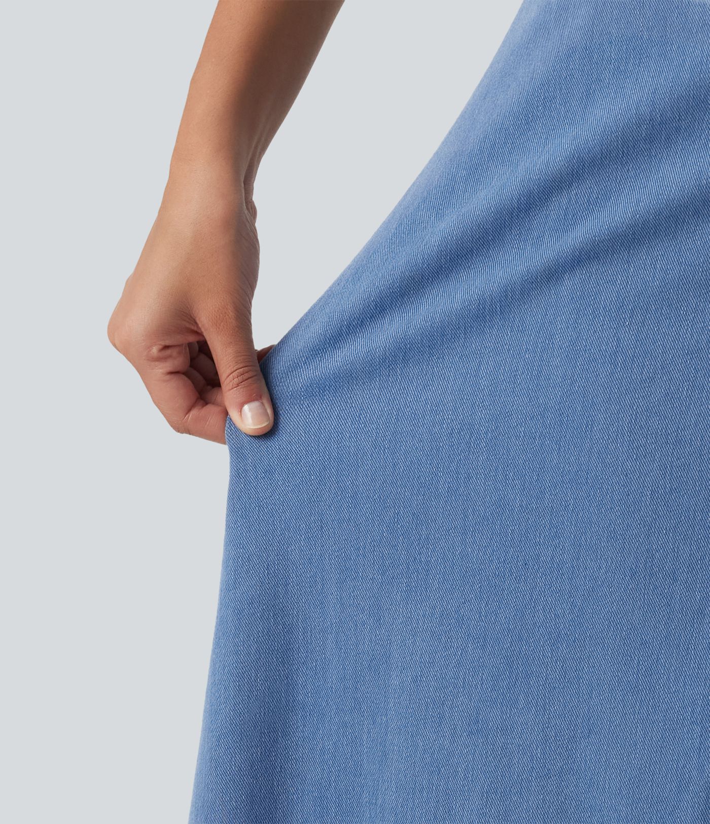Halara Flex™ Mid Rise Denim Midi Casual Skirt