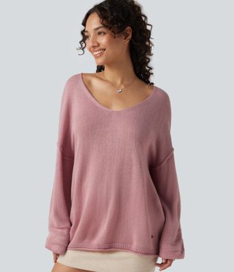 V Neck Long Sleeve Casual Sweater V Neck Long Sleeve Casual Sweater