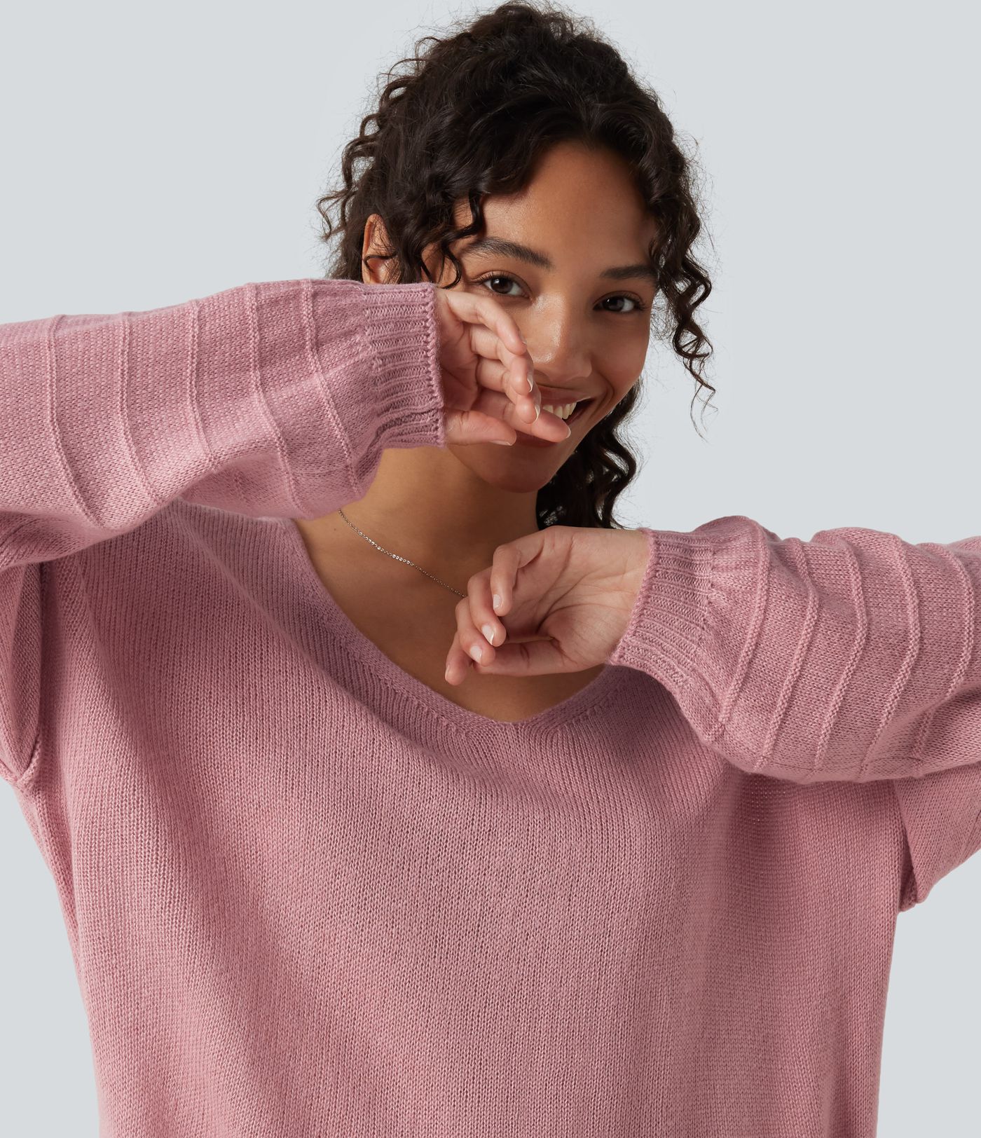V Neck Long Sleeve Casual Sweater V Neck Long Sleeve Casual Sweater