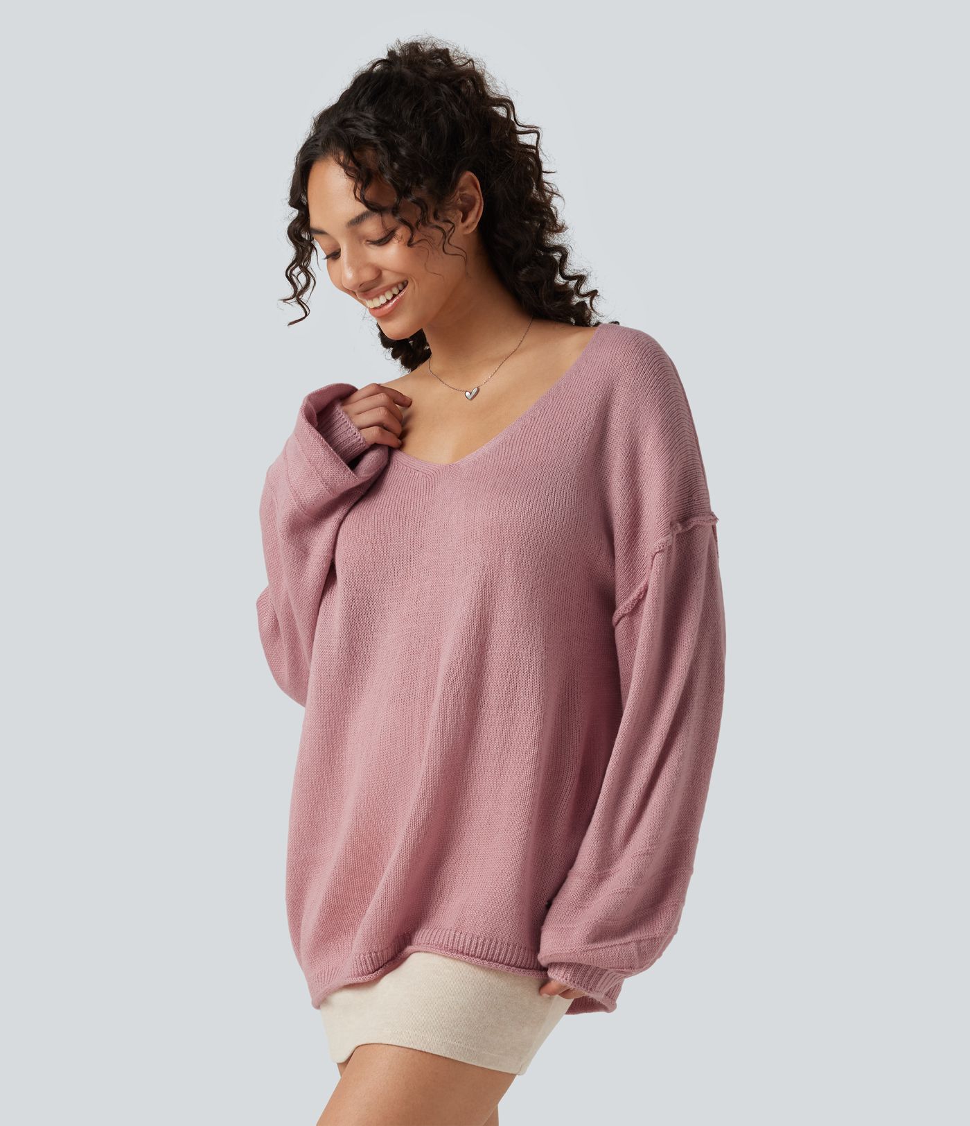 V Neck Long Sleeve Casual Sweater V Neck Long Sleeve Casual Sweater