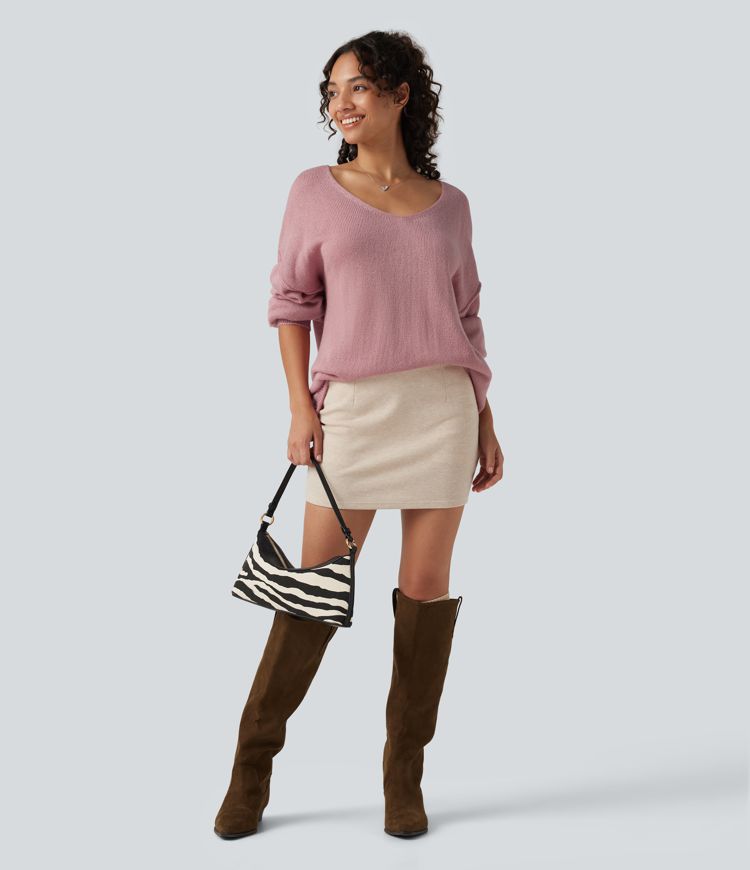 V Neck Long Sleeve Casual Sweater V Neck Long Sleeve Casual Sweater