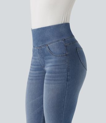 Halara Flex™ High Waisted Tummy Control Bootcut Casual Jeans with Pockets Halara Flex™ High Waisted Tummy Control Bootcut Casual Jeans with Pockets