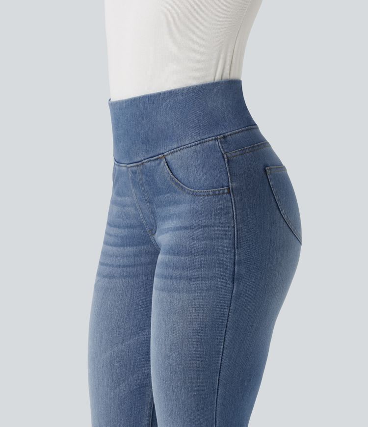 Halara Flex™ High Waisted Tummy Control Bootcut Casual Jeans with Pockets Halara Flex™ High Waisted Tummy Control Bootcut Casual Jeans with Pockets