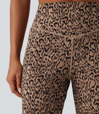 Jogging de yoga Halara UltraSculpt™ taille haute gainant imprimé léopard avec poches