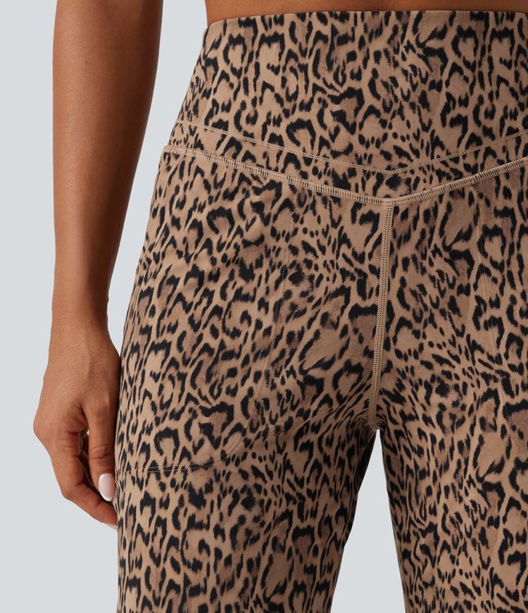 Jogging de yoga Halara UltraSculpt™ taille haute gainant imprimé léopard avec poches