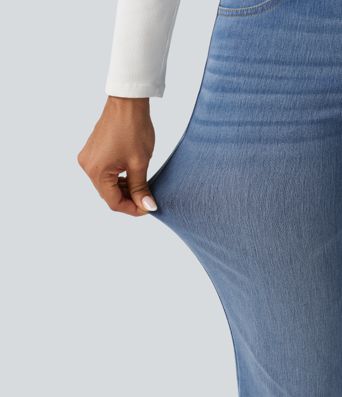 Halara Flex™ High Waisted Tummy Control Bootcut Casual Jeans with Pockets Halara Flex™ High Waisted Tummy Control Bootcut Casual Jeans with Pockets