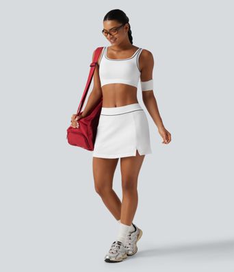 Mid Rise A-Line OneForm Seamless Mini Skort with Built-in Shorts and Pocket Mid Rise A-Line OneForm Seamless Mini Skort with Built-in Shorts and Pocket