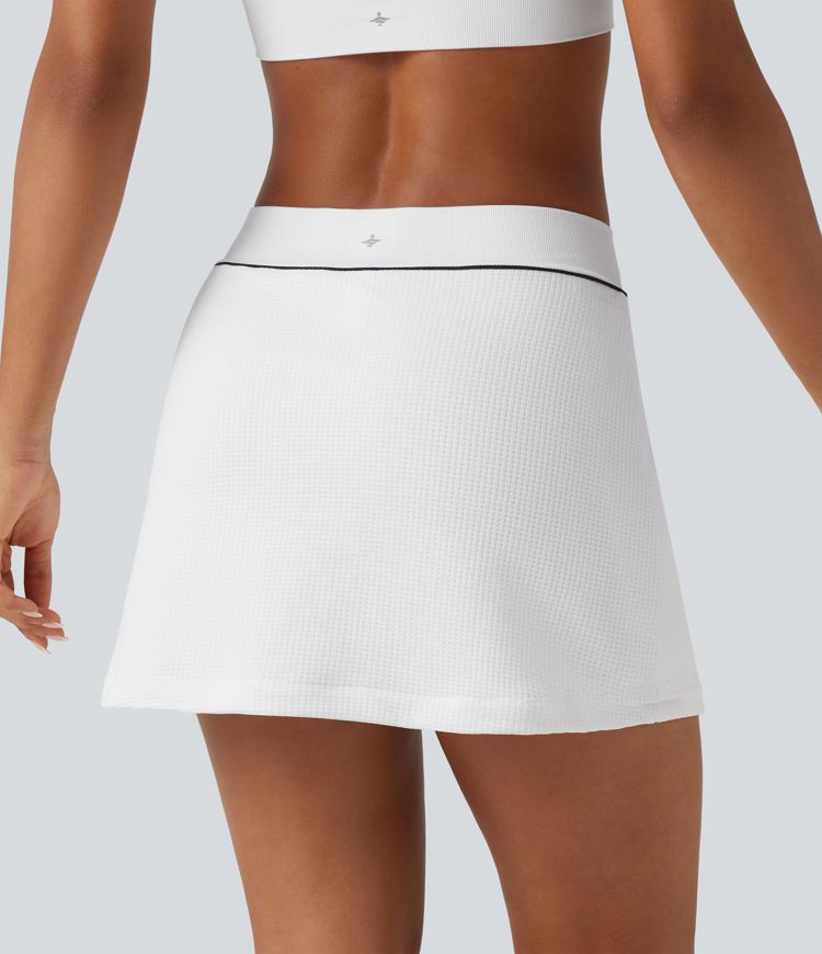 Mid Rise A-Line OneForm Seamless Mini Skort with Built-in Shorts and Pocket Mid Rise A-Line OneForm Seamless Mini Skort with Built-in Shorts and Pocket