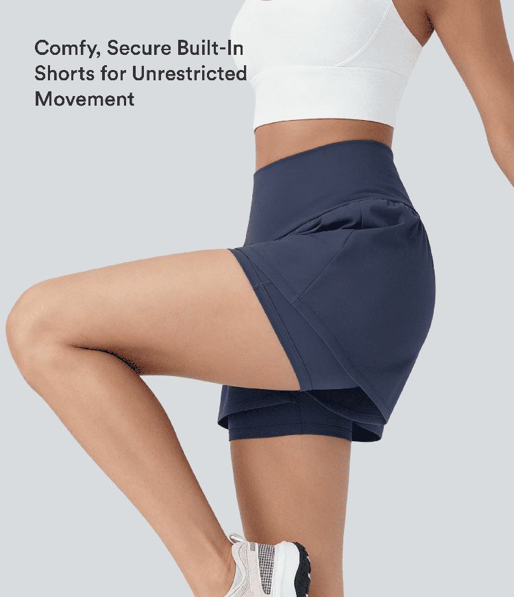 SoftlyZero™ Airy Super High Waisted 2-in-1 InstantCool Yoga Shorts 5'' with Pockets