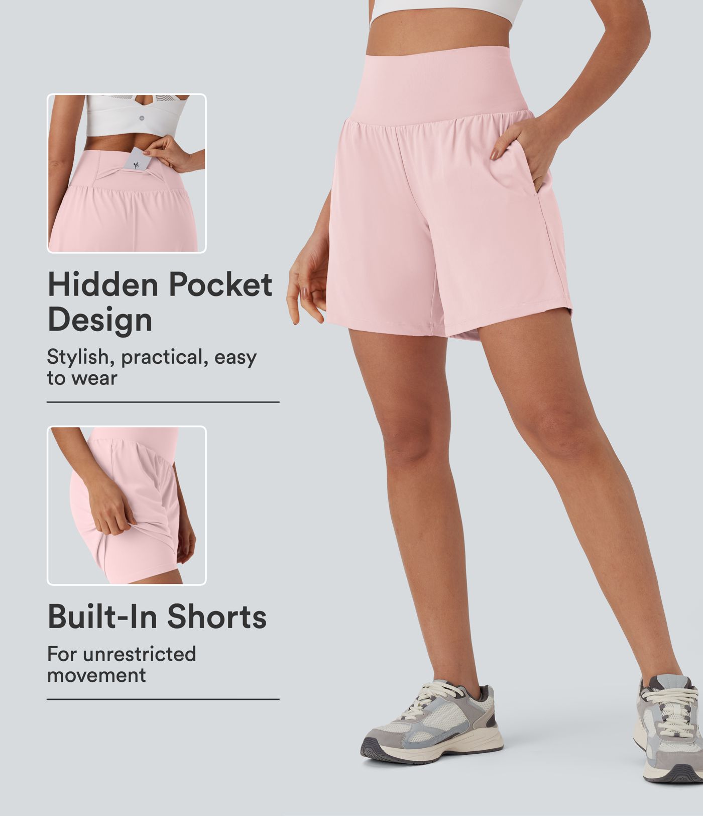 SoftlyZero™ Airy Super High Waisted 2-in-1 InstantCool Yoga Shorts 7" with Pockets SoftlyZero™ Airy Super High Waisted 2-in-1 InstantCool Yoga Shorts 7" with Pockets