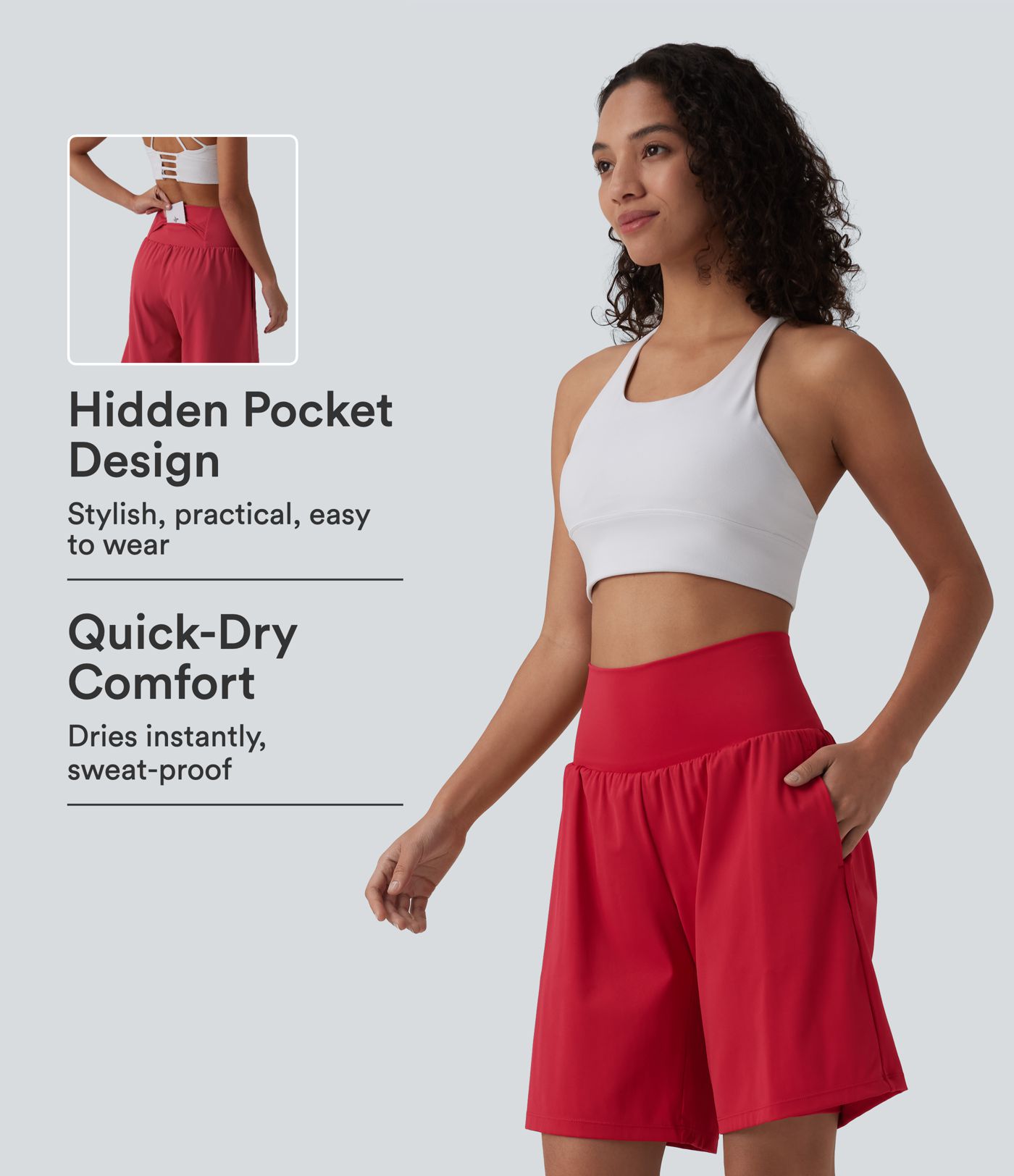 SoftlyZero™ Airy Super High Waisted 2-in-1 InstantCool Yoga Shorts 9" with Pockets SoftlyZero™ Airy Super High Waisted 2-in-1 InstantCool Yoga Shorts 9" with Pockets