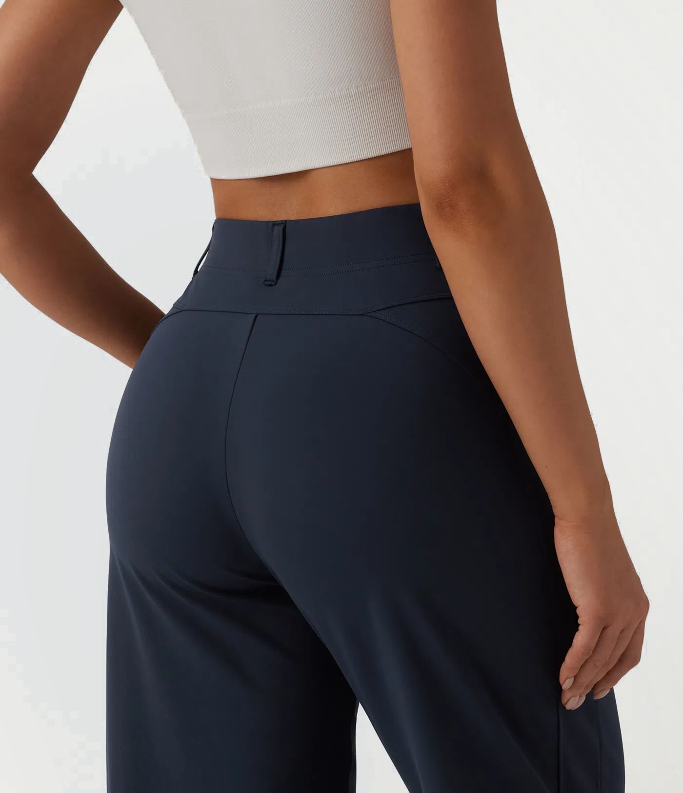 DayStretch High Waisted Barrel Leg Casual Pants with Pockets DayStretch High Waisted Barrel Leg Casual Pants with Pockets