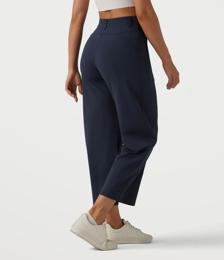 DayStretch High Waisted Barrel Leg Casual Pants with Pockets DayStretch High Waisted Barrel Leg Casual Pants with Pockets