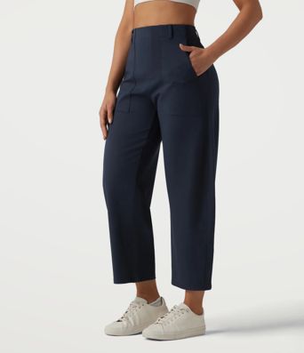 DayStretch High Waisted Barrel Leg Casual Pants with Pockets DayStretch High Waisted Barrel Leg Casual Pants with Pockets