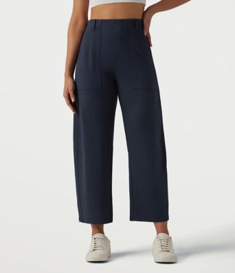 DayStretch High Waisted Barrel Leg Casual Pants with Pockets DayStretch High Waisted Barrel Leg Casual Pants with Pockets