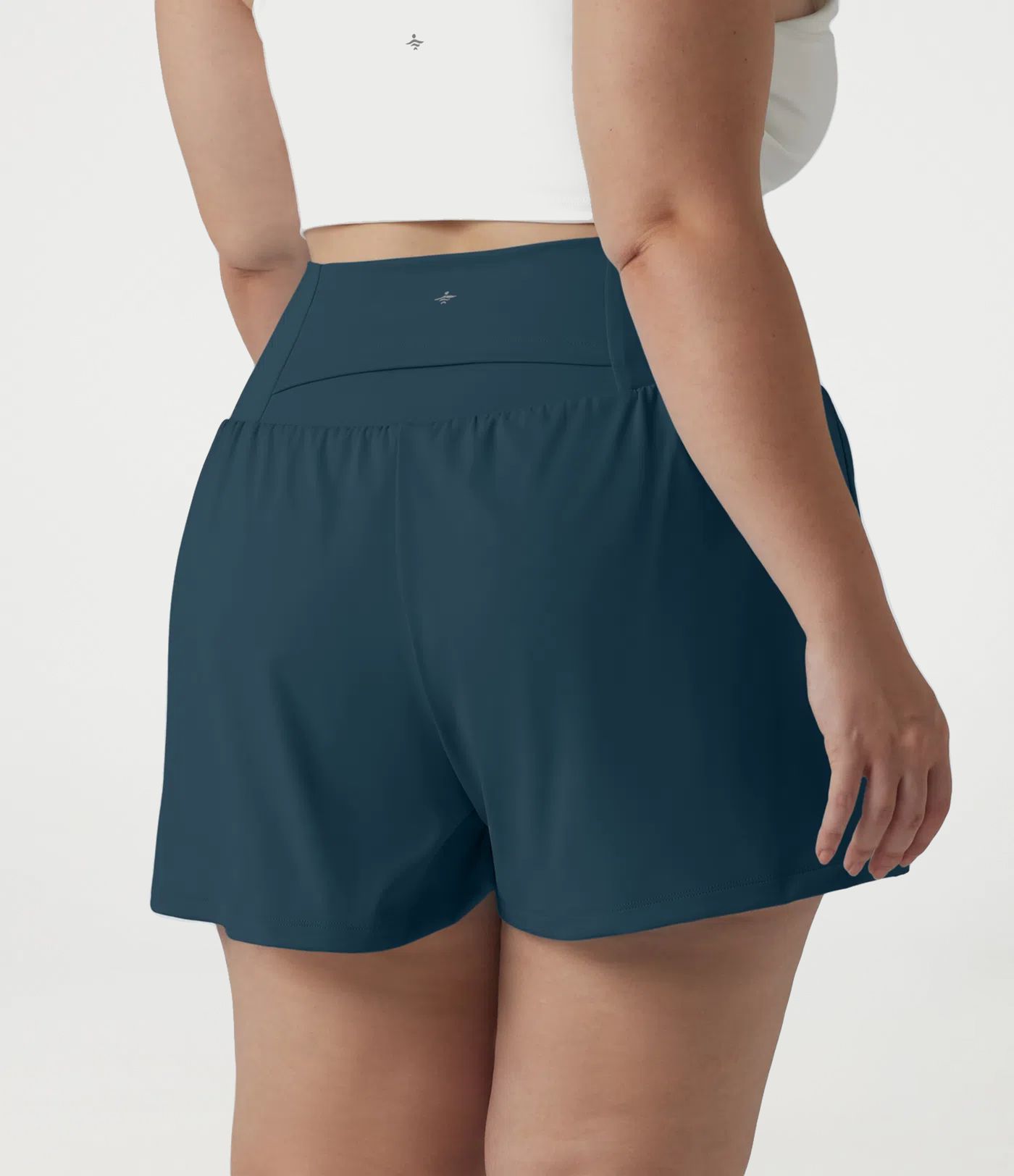 Shorts de yoga grande taille à taille extra-haute avec poche 2 en 1 — longueur plus longue de 4'' Shorts de yoga grande taille à taille extra-haute avec poche 2 en 1 — longueur plus longue de 4''