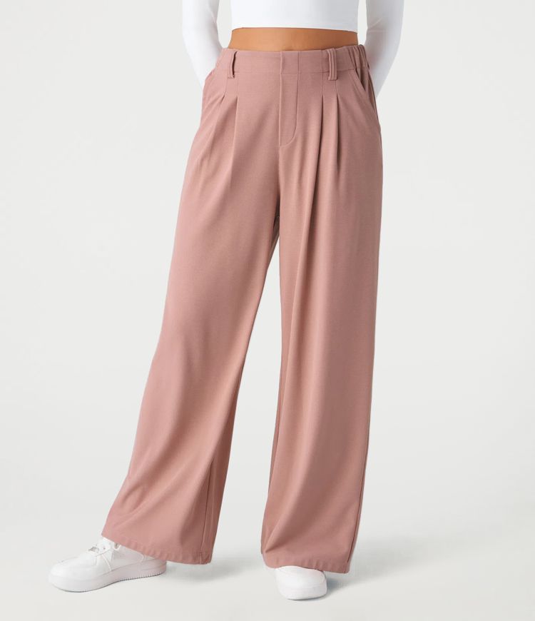 Halara Flex™ High Waisted Pocket Wide Leg Waffle Work Pants Halara Flex™ High Waisted Pocket Wide Leg Waffle Work Pants