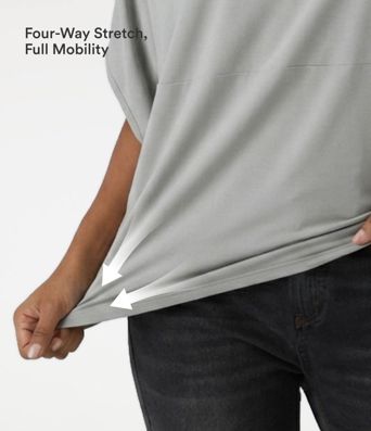 Round Neck Batwing Sleeve Relaxed Casual Top
