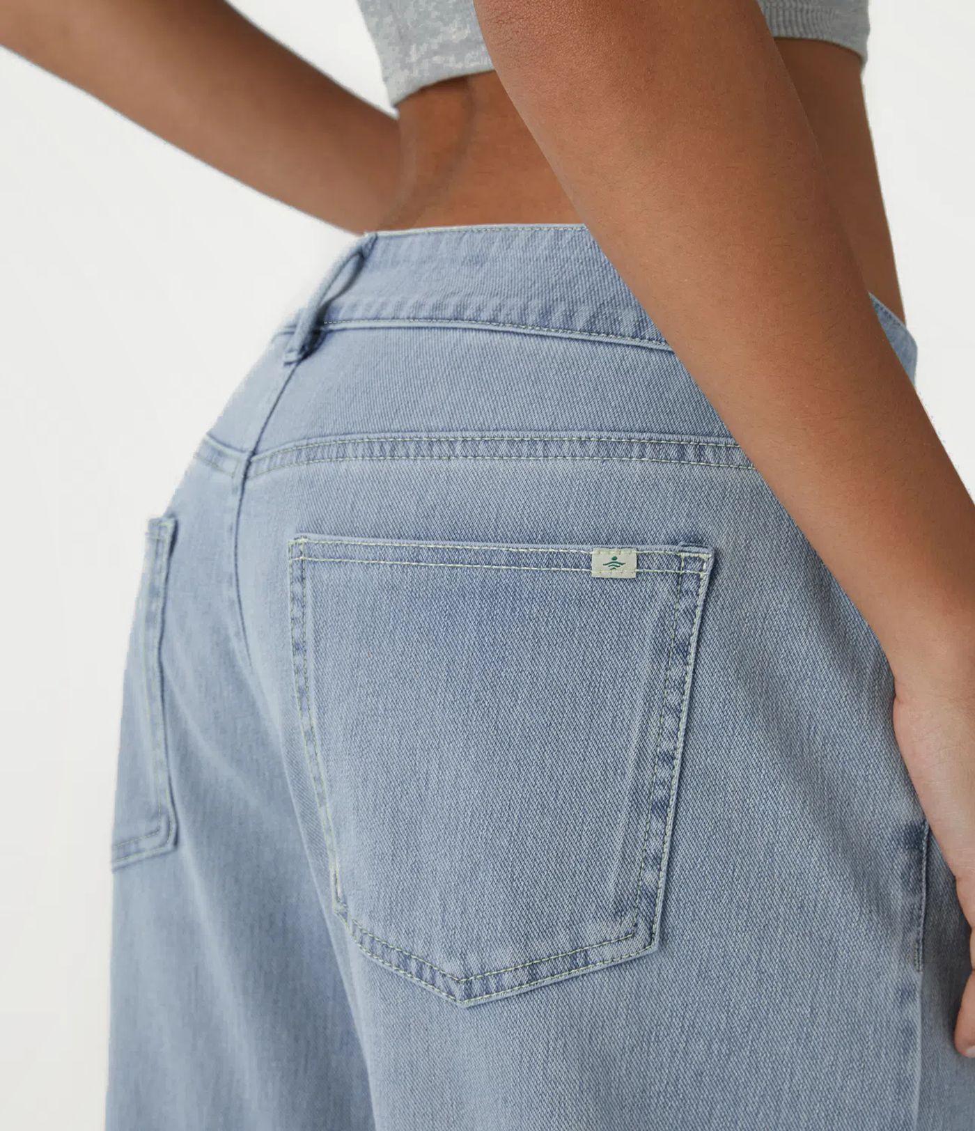 Halara Flex™ Asymmetric Low Rise Zipper Pockets Baggy Wide Leg Washed Casual Jeans Halara Flex™ Asymmetric Low Rise Zipper Pockets Baggy Wide Leg Washed Casual Jeans