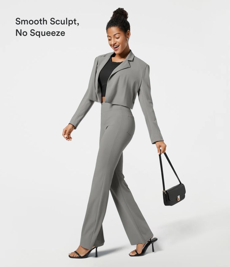 Halara Flex™ High Waisted Back Side Pocket Slight Flare Work Pants