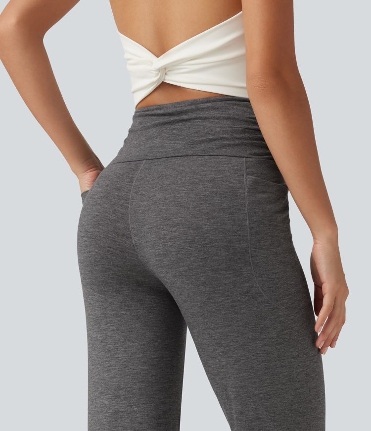 Geraffte Ballon-Joggers mit hohem Bund und Seitentaschen