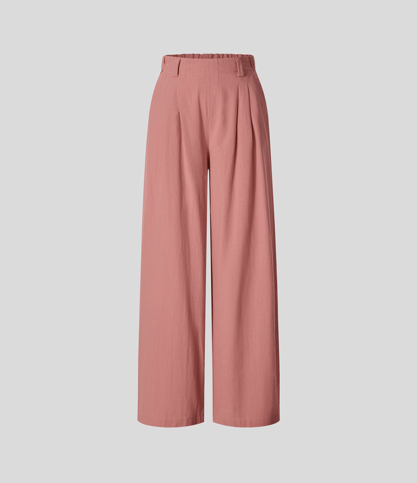 High Waisted Pocket Wide Leg Flowy Solid Palazzo Women Smart Casual Linen-Feel Pants High Waisted Pocket Wide Leg Flowy Solid Palazzo Women Smart Casual Linen-Feel Pants