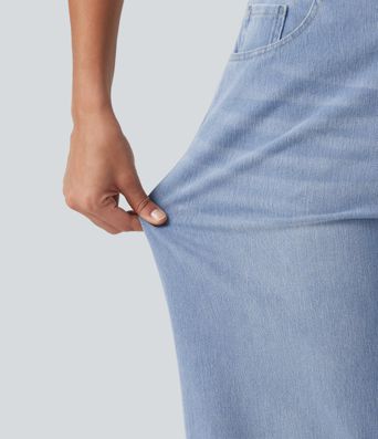 Halara Flex™ Mid Rise Wide Leg Casual Jeans with Pockets